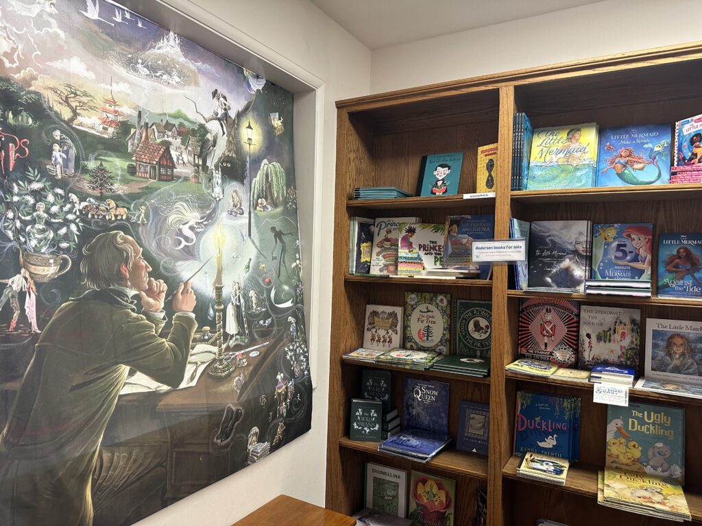 Hans Christian Anderson mural in The Book Loft, Solvang, CA
