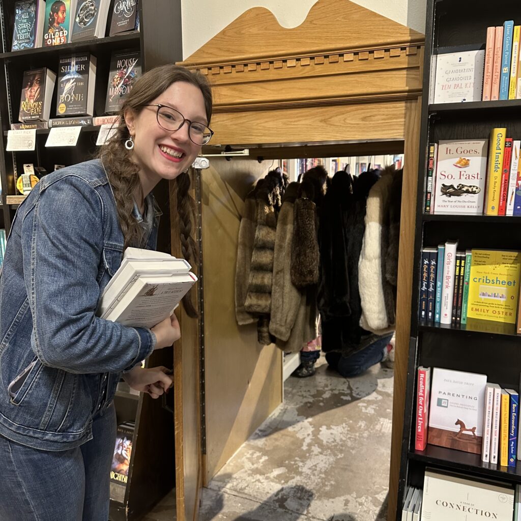 Fabled Bookshop wardrobe entrance to the children's section